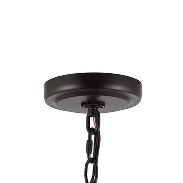 Diantha 28.5" 7-Light Contemporary Bohemian Iron/Acrylic LED Pendant - JONATHAN Y